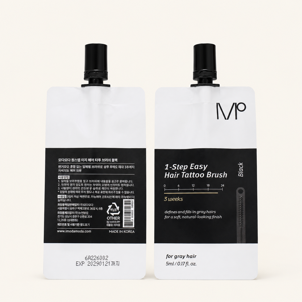 MODAMODA | 1-Step Easy Hair Tattoo Brush Set 5 ml x 4 (Black)