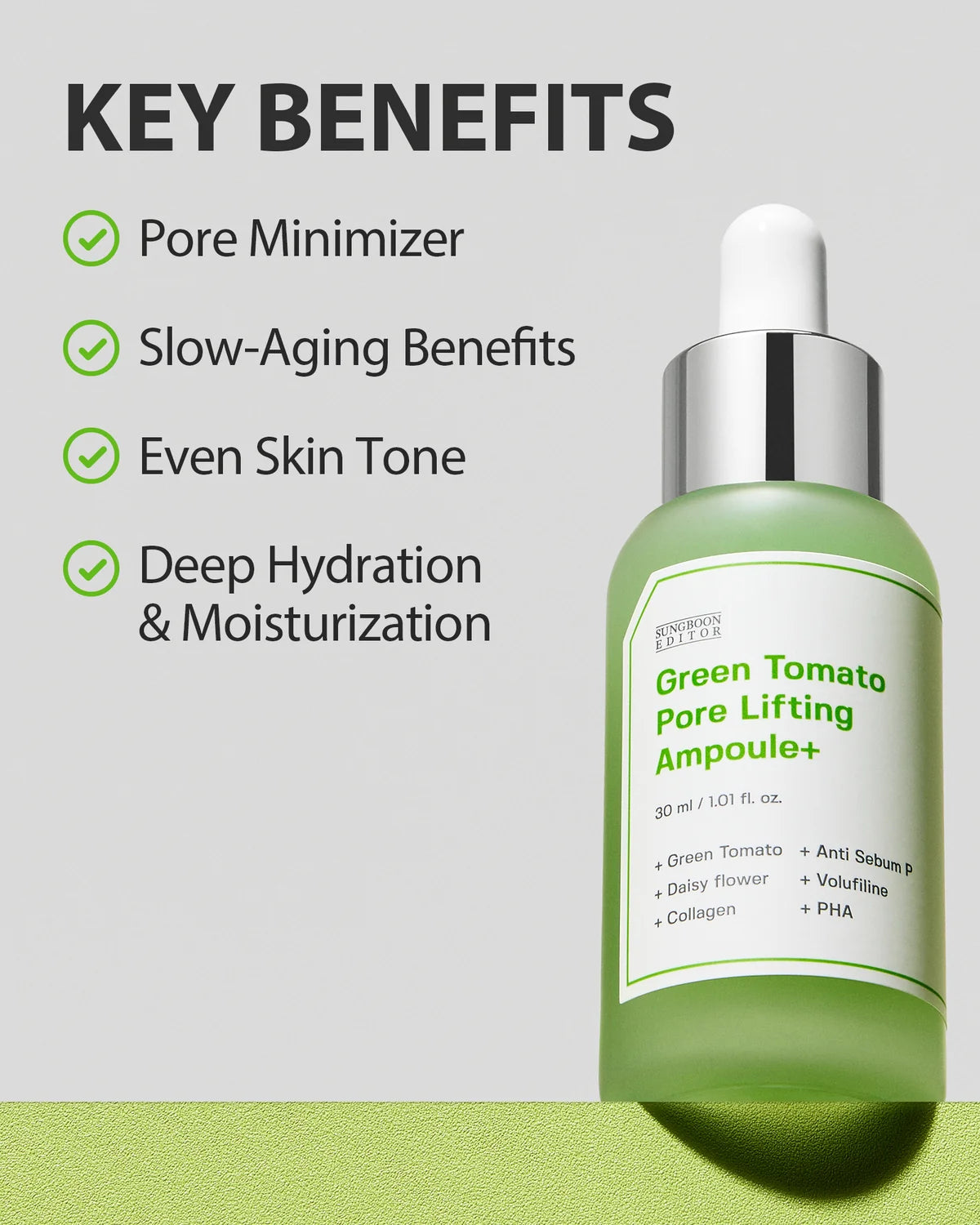 SUNGBOON EDITOR | Green Tomato Pore Lifting Ampoule+