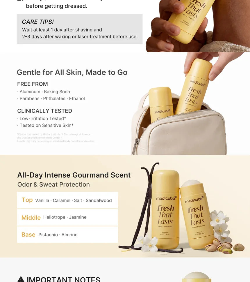 MEDICUBE |  Vanilla & Pistachio Deodorant 80 g