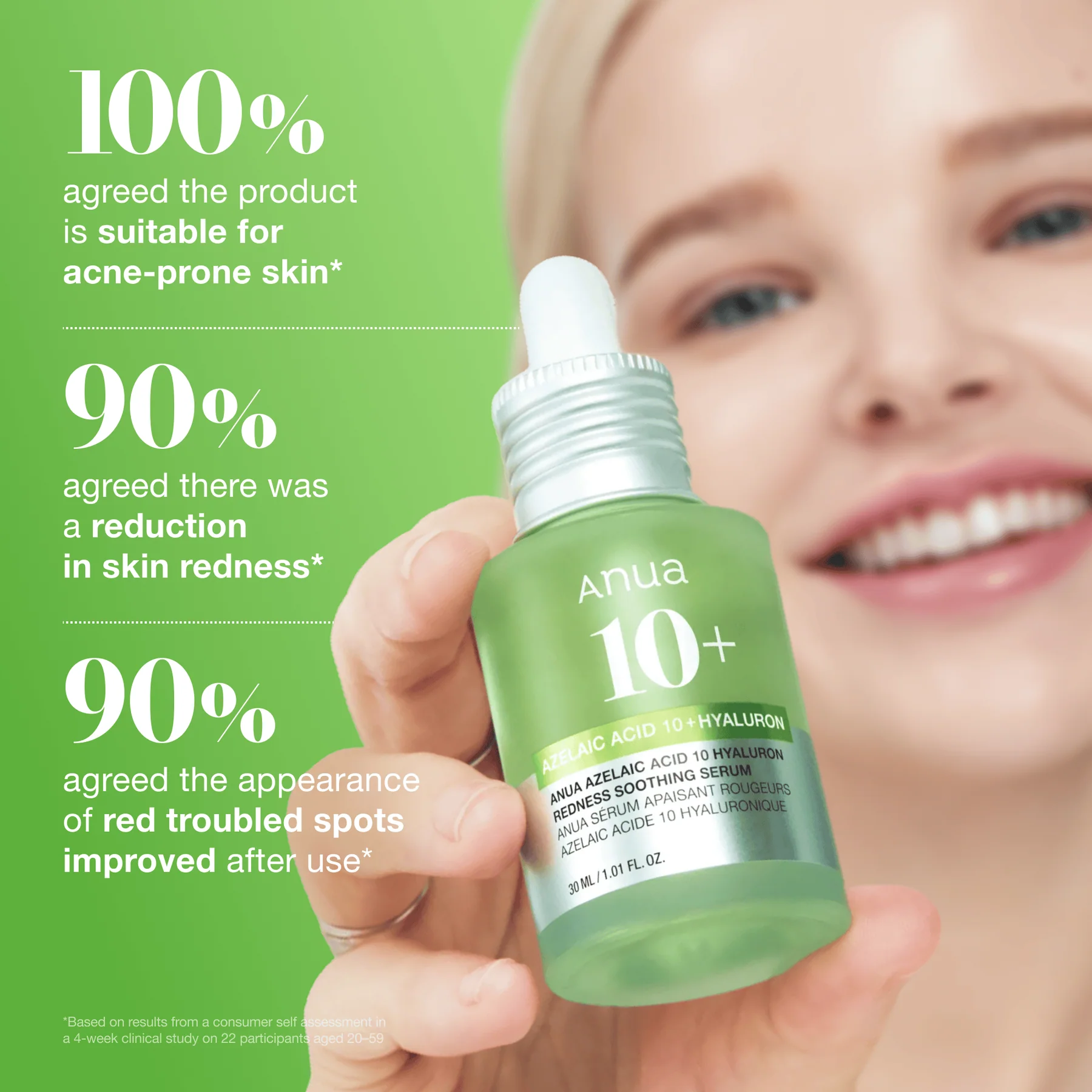 ANUA | Azelaic Acid 10 Hyaluron Redness Soothing Serum 30 ml