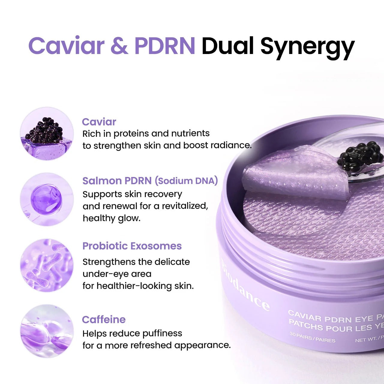 BIODANCE | Eye Patch Caviar PDRN (30 Pares)