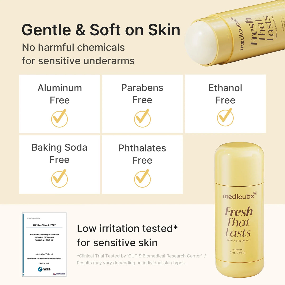 MEDICUBE |  Vanilla & Pistachio Deodorant 80 g