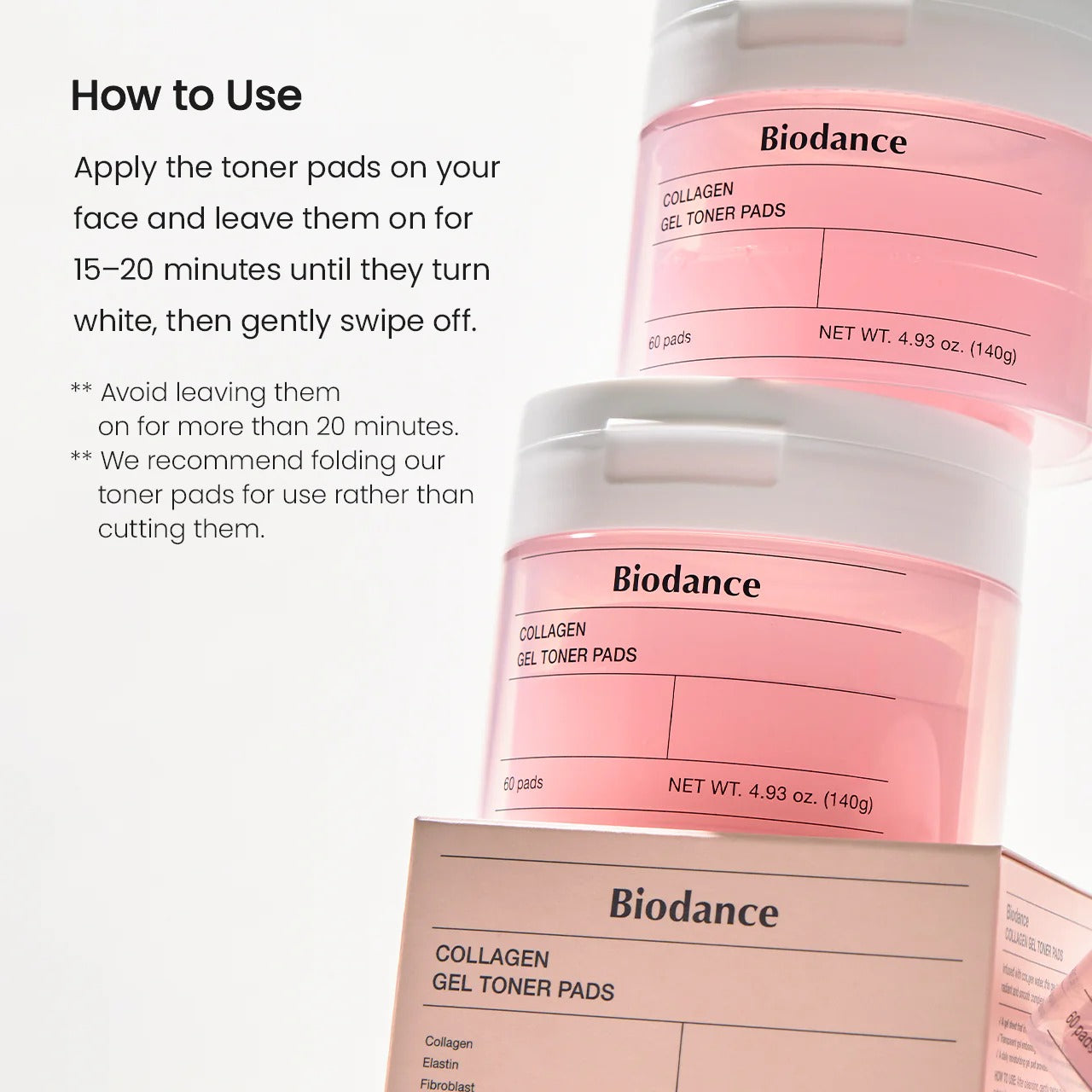 BIODANCE | Collagen Gel Toner Pads, 60 pads.