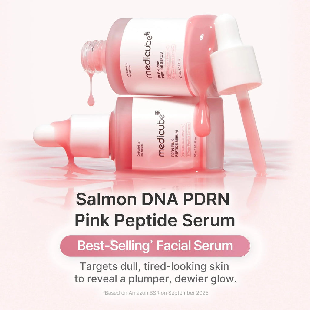 MEDICUBE | PDRN Pink Peptide Ampoule Set 30 ml (+ Ampoule 10 ml + Moisturizing Cream 10 ml)